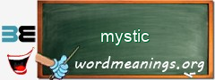 WordMeaning blackboard for mystic